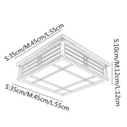 Lámpara de techo decorativa de madera con luz de techo retro