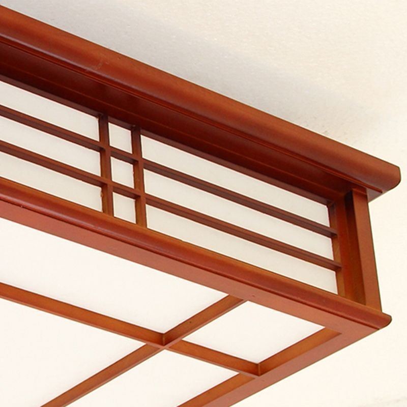 Lámpara de techo decorativa de madera con luz de techo retro