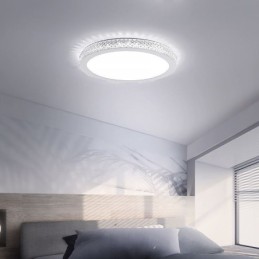 Lámpara de techo moderna con montaje empotrado de diamante brillante