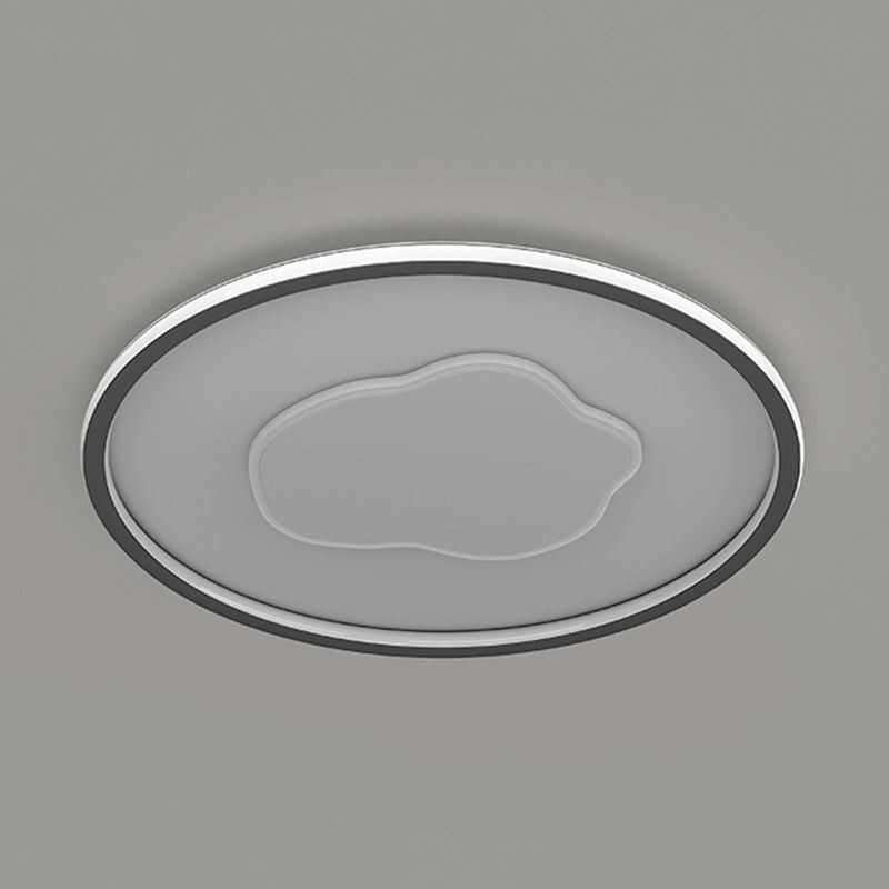 Lámpara de techo moderna con forma de nube redonda