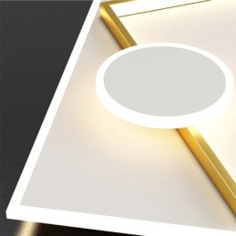 Lámpara de techo moderna de acrílico con diseño geométrico cuadrado