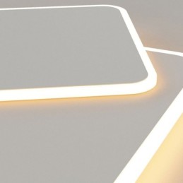Lámpara de techo cuadrada geométrica empotrada moderna
