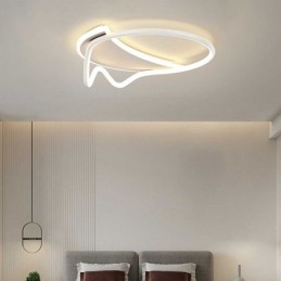 Lámpara de techo moderna con forma de anillo para decoración del hogar
