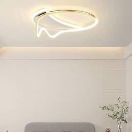 Lámpara de techo moderna con forma de anillo para decoración del hogar