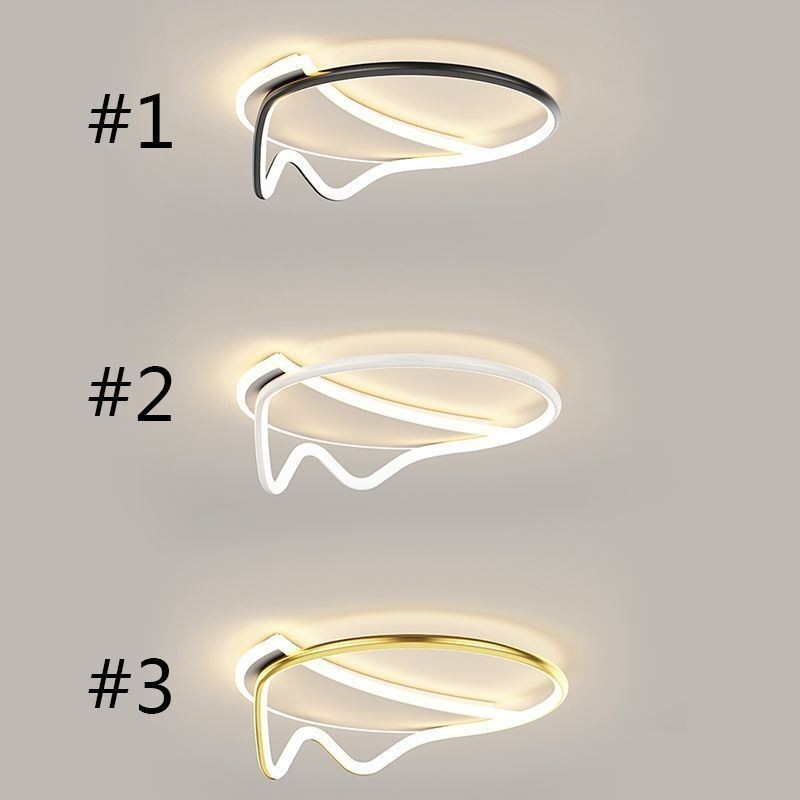 Lámpara de techo moderna con forma de anillo para decoración del hogar
