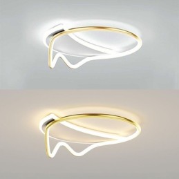 Lámpara de techo moderna con forma de anillo para decoración del hogar