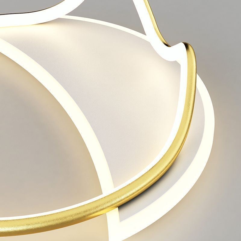 Lámpara de techo moderna con forma de anillo para decoración del hogar