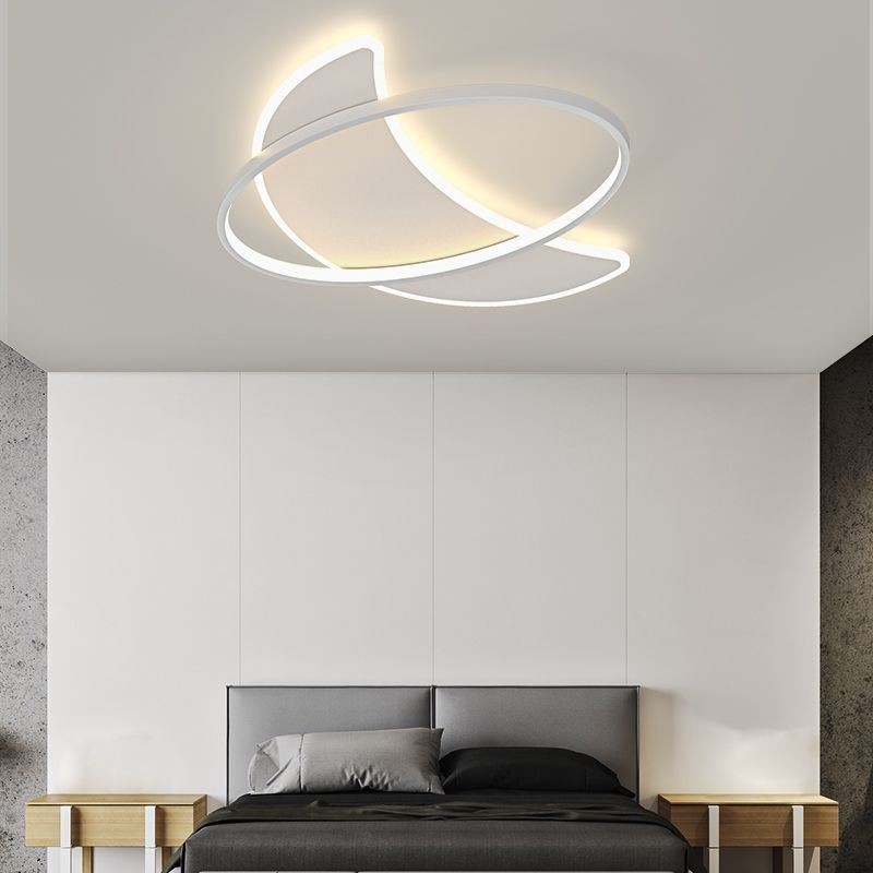 Lámpara de techo moderna con decoración de luna