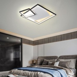 Lámpara de techo moderna cuadrada, iluminación inteligente para interiores