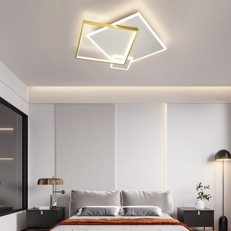 Lámpara de techo moderna con diseño geométrico cuadrado