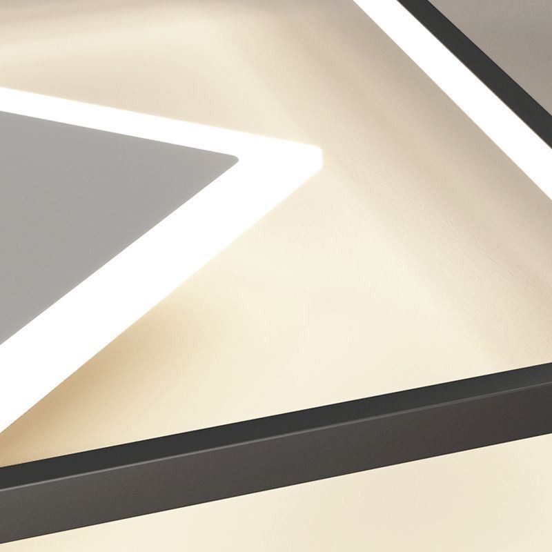 Lámpara de techo moderna con diseño geométrico cuadrado