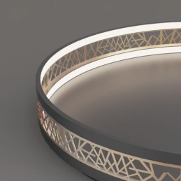 Lámpara de techo redonda con forma de nido de pájaro, accesorios modernos