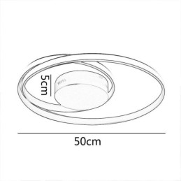 Lámparas de techo modernas, lámparas redondas dobles