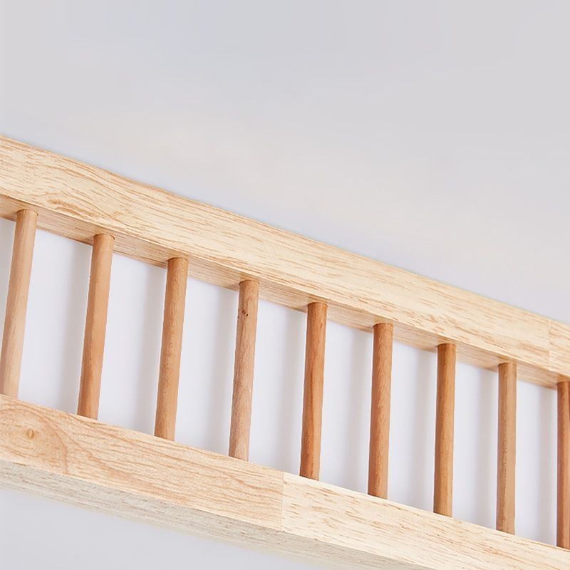Lámpara de techo japonesa cuadrada de madera