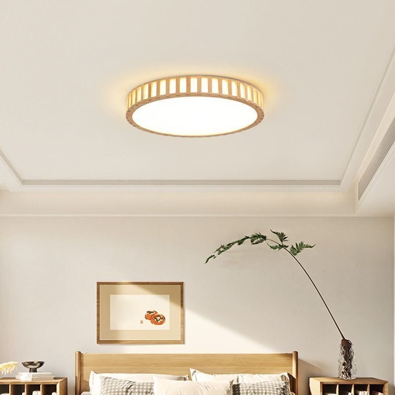 Lámpara japonesa de madera para iluminación de techo