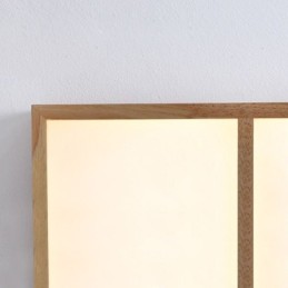 Lámpara de techo acrílica japonesa con diseño geométrico de madera
