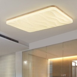 Lámpara de techo rectangular corrugada de acrílico japonés