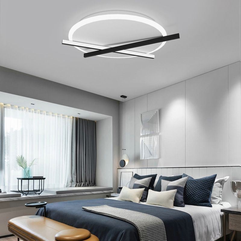 Lámpara de techo con diseño de reloj artístico de luz de techo nórdica