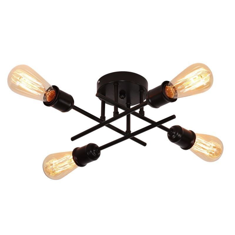 Lámpara de techo empotrada con portalámparas de 4 luces