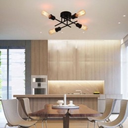 Lámpara de techo empotrada con portalámparas de 4 luces