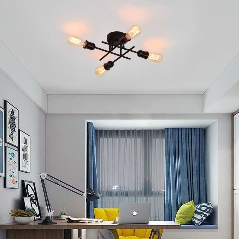 Lámpara de techo empotrada con portalámparas de 4 luces