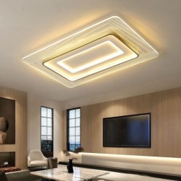 Lámpara de techo rectangular empotrada minimalista de acrílico ultrafino