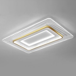 Lámpara de techo rectangular empotrada minimalista de acrílico ultrafino