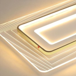 Lámpara de techo rectangular empotrada minimalista de acrílico ultrafino