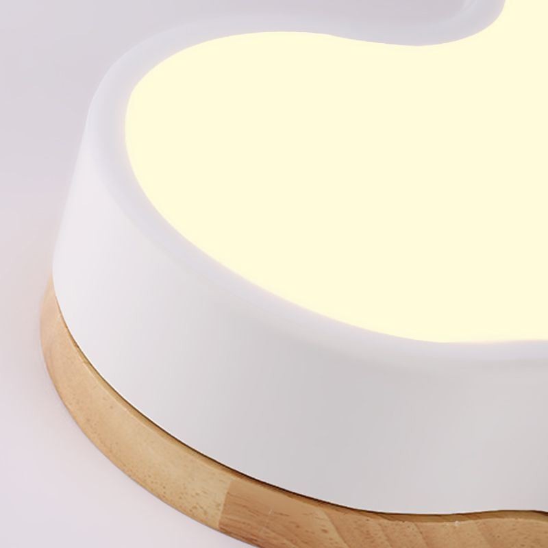 Lámpara de techo empotrada moderna y creativa de acrílico con forma de nube para niños