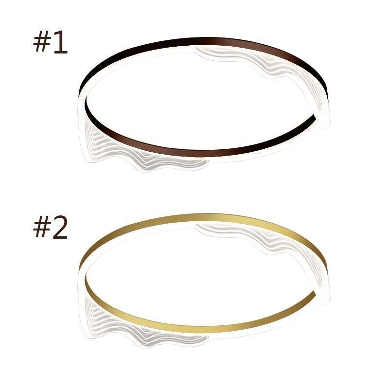 Lámpara de techo circular empotrada con borde ondulado