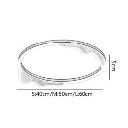 Lámpara de techo circular empotrada con borde ondulado