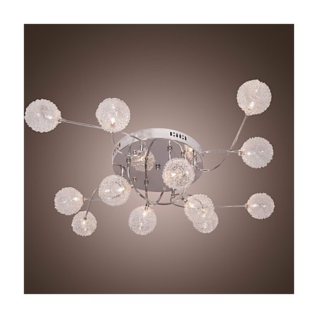 Lámpara empotrada de hierro G4 de 12 luces con pantallas de aluminio