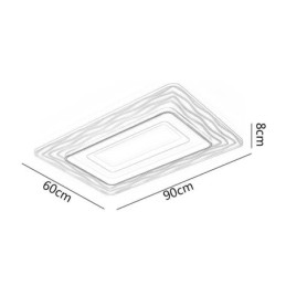 Lámpara de techo rectangular empotrada minimalista de acrílico ultrafino