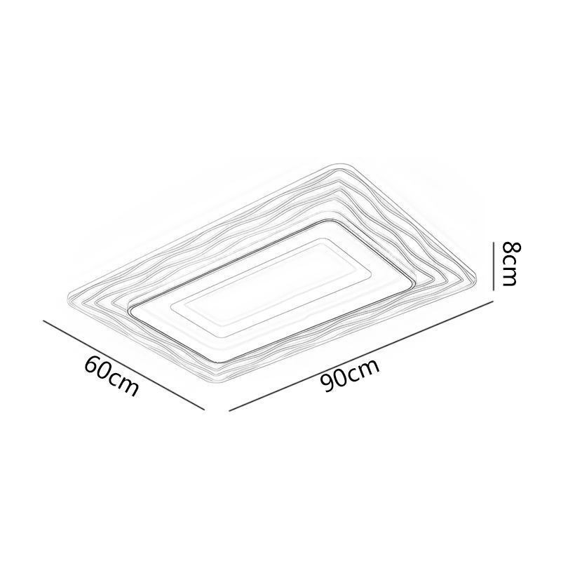 Lámpara de techo rectangular empotrada minimalista de acrílico ultrafino