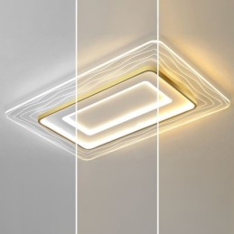 Lámpara de techo rectangular empotrada minimalista de acrílico ultrafino