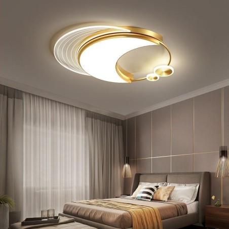 Lámpara de techo moderna regulable con forma de luna de 36 W. Lámpara de techo moderna regulable con forma de luna de 36 W.