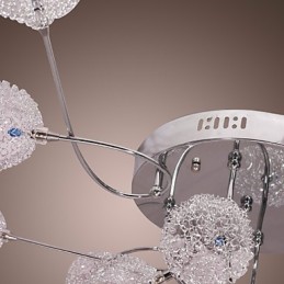 Lámpara empotrada de hierro G4 de 12 luces con pantallas de aluminio