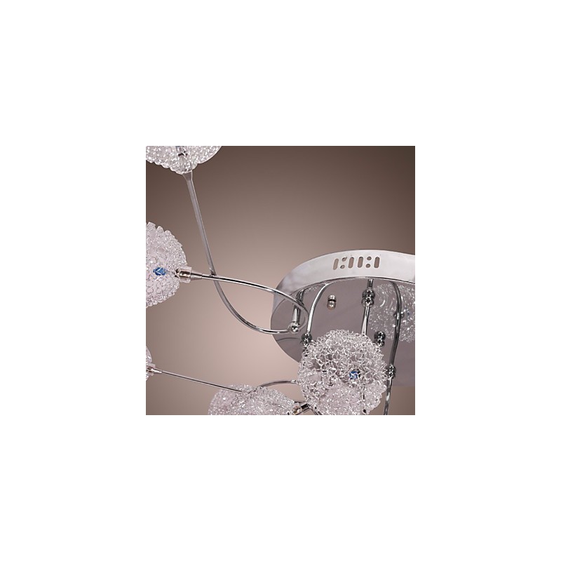 Lámpara empotrada de hierro G4 de 12 luces con pantallas de aluminio