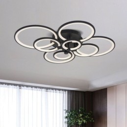 Lámpara de techo moderna con anillo circular y luz regulable