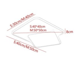 Lámpara de techo cuadrada doble empotrada