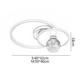 Lámpara de techo minimalista empotrada para decoración del hogar