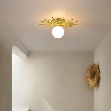 Lámpara de techo empotrada moderna de 1 luz con forma de globo Lámpara de techo empotrada moderna de 1 luz con forma de globo