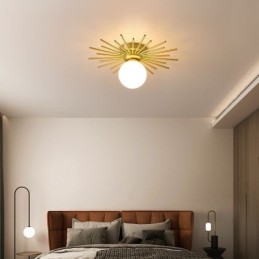 Lámpara de techo empotrada moderna de 1 luz con forma de globo