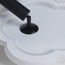 Foco de techo con forma de flor de acrílico con montaje empotrado