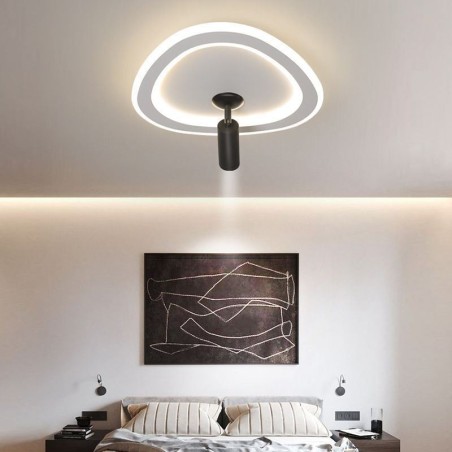 Lámpara de techo acrílica triangular empotrada