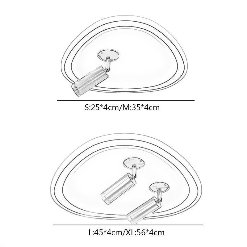 Lámpara de techo acrílica triangular empotrada
