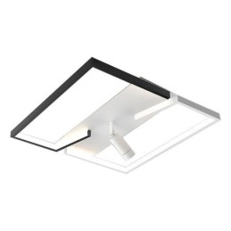 Lámpara de techo acrílica blanca y negra con foco de iluminación