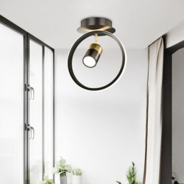 Lámpara de techo acrílica minimalista con foco decorativo.