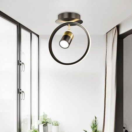 Lámpara de techo acrílica minimalista con foco decorativo. Lámpara de techo acrílica minimalista con foco decorativo.