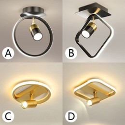 Lámpara de techo acrílica minimalista con foco decorativo.